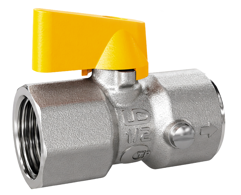 Кран шар.газовый.15 (1/2").Внут-Внут.Бабочка.GAS "LD Pride" М20 для манометра (новый)