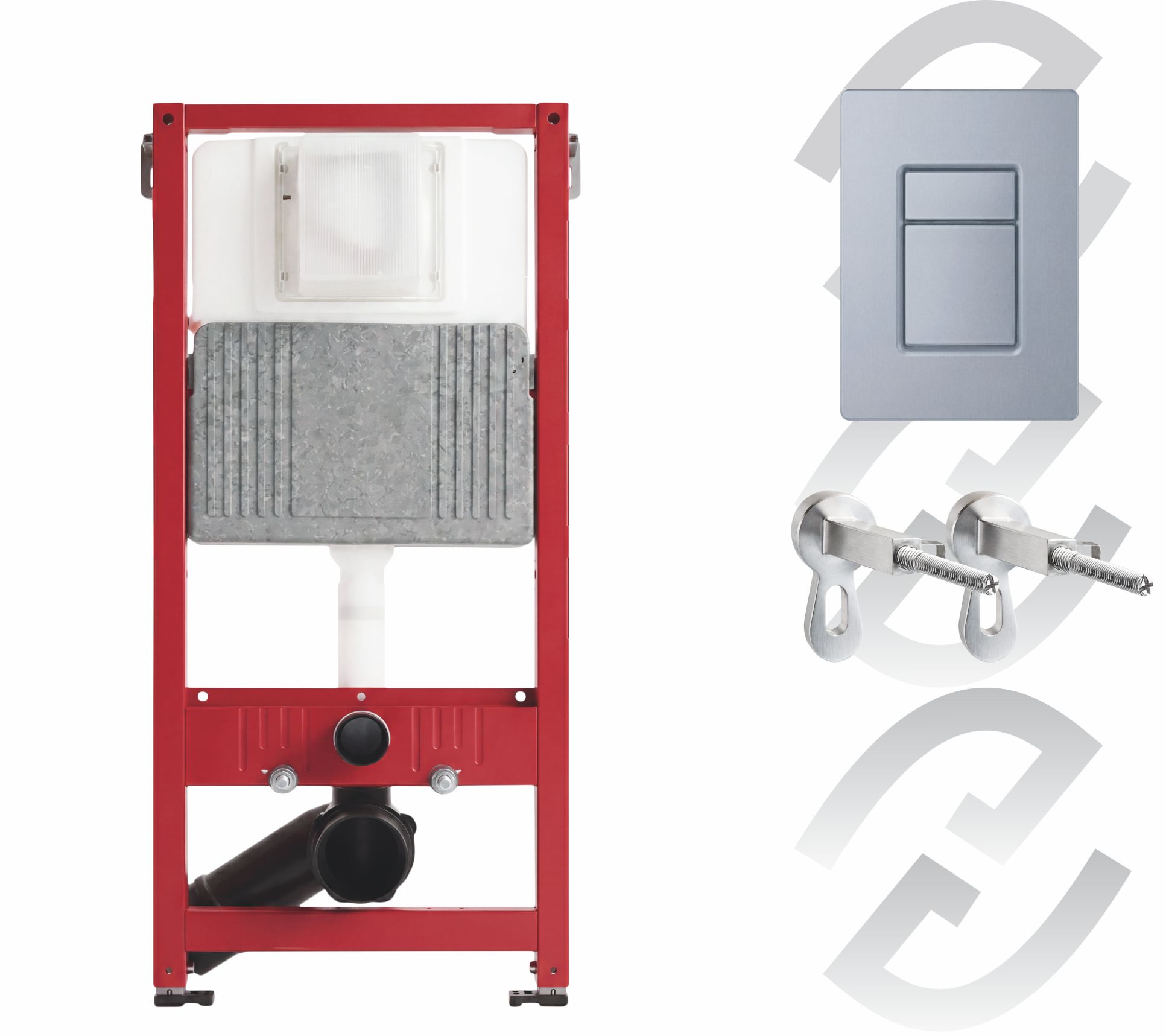 Инсталляция ADVANCED PLUMBING пневматика с кнопкой хром (CC-PNM-010)