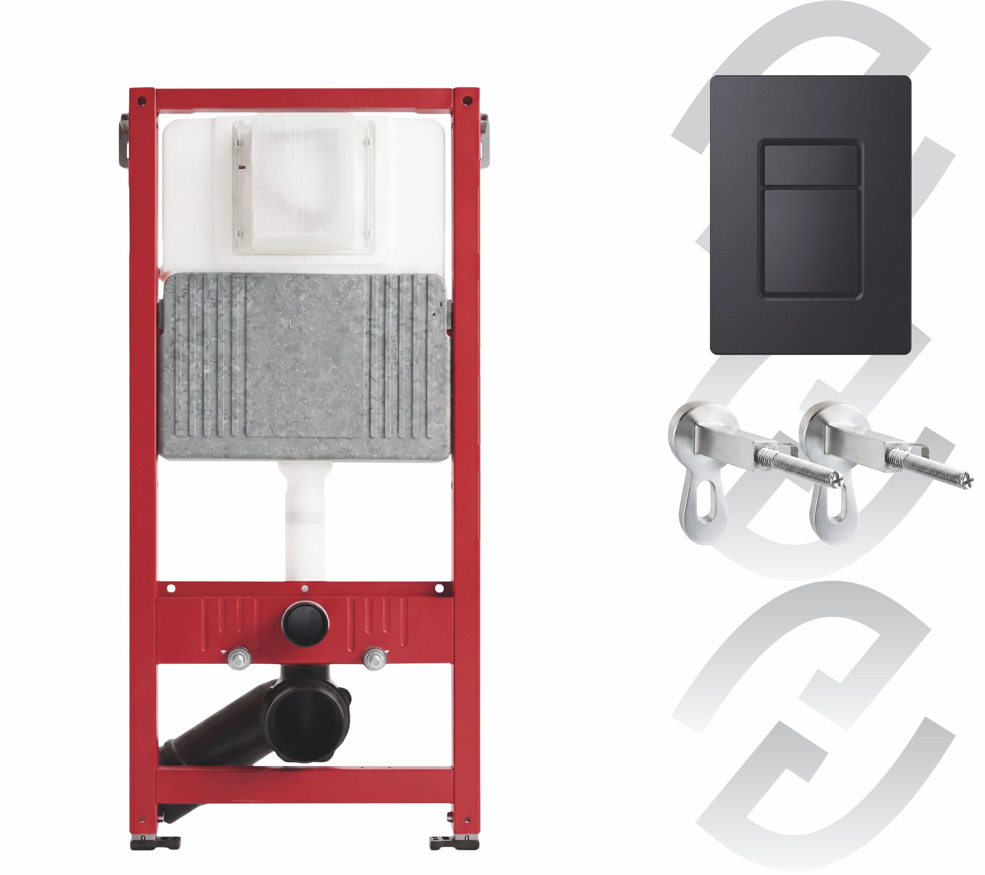 Инсталляция ADVANCED PLUMBING пневматика с черной кнопкой (CC-PNM-030)