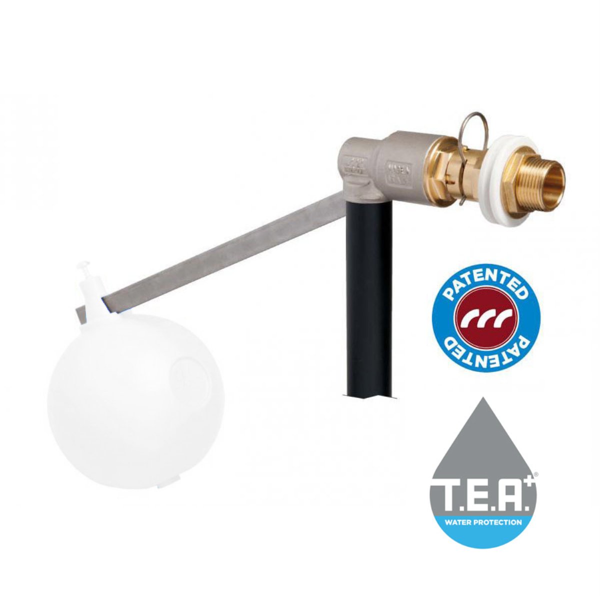 Клапан поплавковый лат. Модель 525, 1", шаровый кран, быстросъем., седло нерж., 12 бар, 80*C (БЕЗ шара, с прокладками) "FARG"