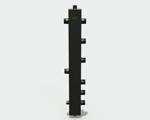 Гидрострелка с вертикальным коллектором ST-50-3 (1", 3 контура, 50кВт)