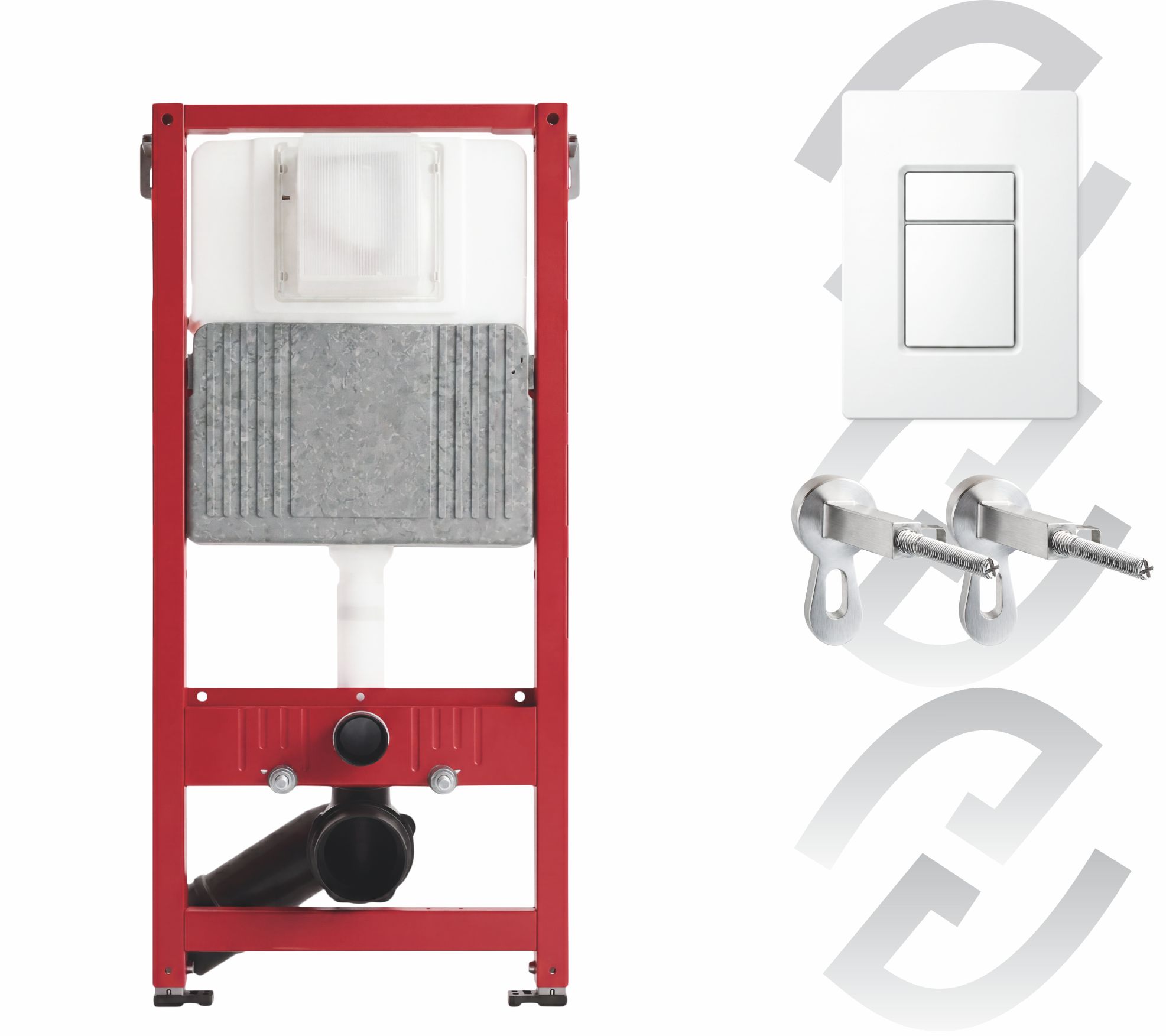 Инсталляция ADVANCED PLUMBING пневматика с белой кнопкой (CC-PNM-040)