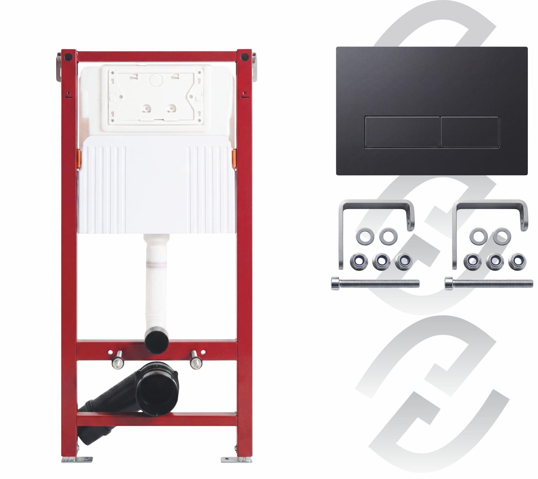 Инсталляция ADVANCED PLUMBING механика с черной матовой кнопкой CC-STD-020
