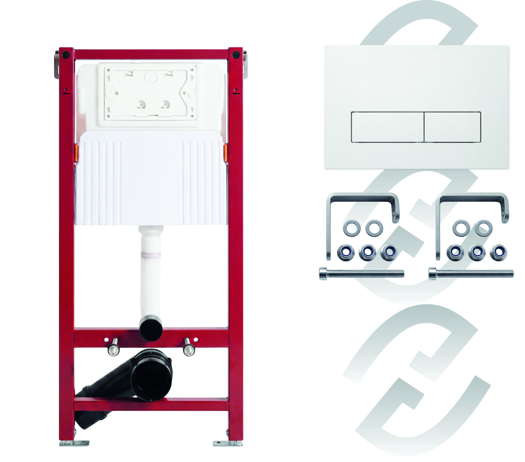 Инсталляция ADVANCED PLUMBING механика с кнопкой белый глянец CC-STD-030