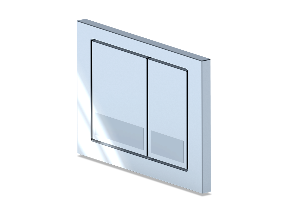 Клавиша для системы скрытой установки унитаза, квадратная, глянцевая  хромированная (WP1210)
