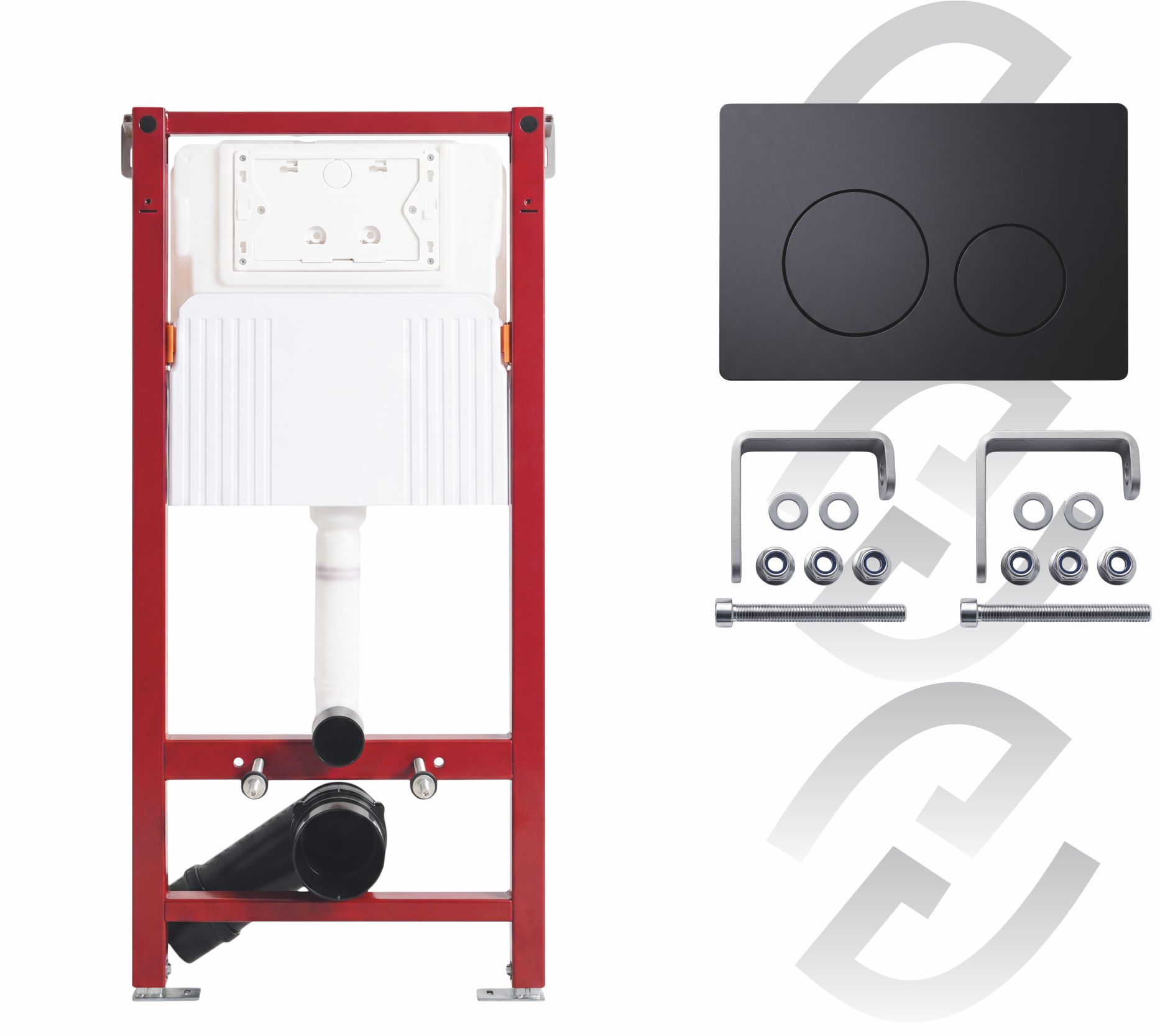 Инсталляция ADVANCED PLUMBING механика с черной матовой кнопкой CC-STD-050