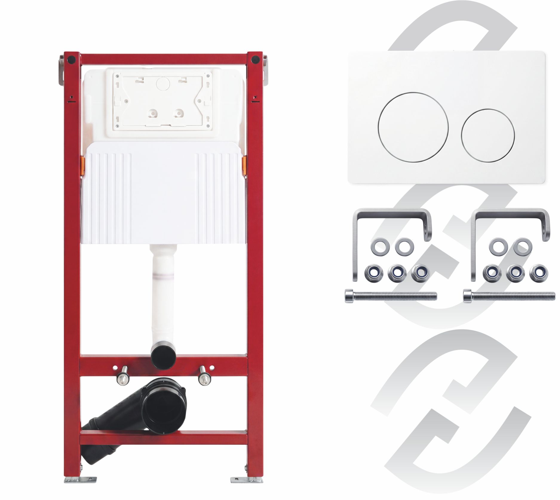 Инсталляция ADVANCED PLUMBING механика с кнопкой белый глянец CC-STD-060