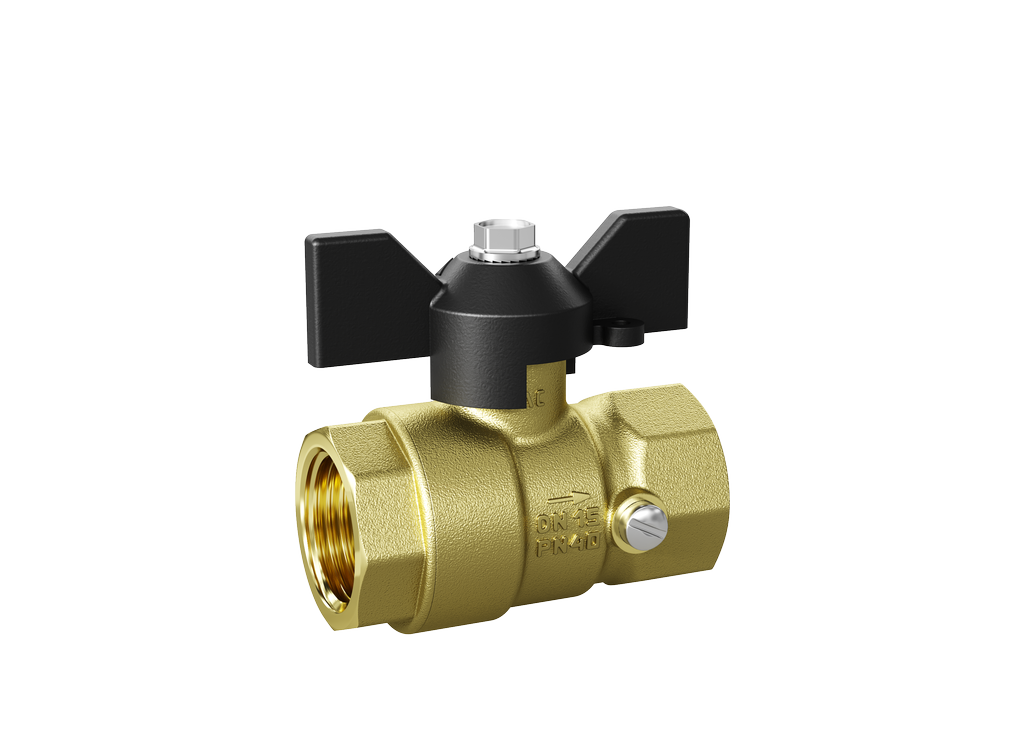 Кран шар.15.Внут-Внут.Б 1/2" бабочка "LD Pride" для манометра (с биркой)