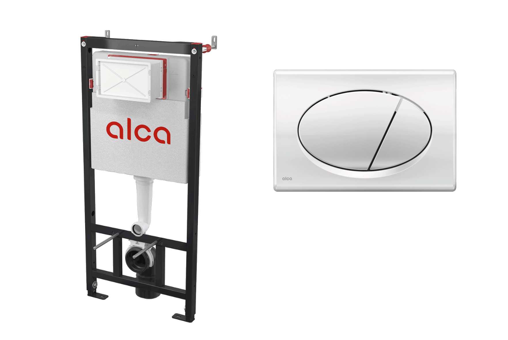 Инсталляция ALCAP LAST AM101/1120 + M71-0001 3 в 1, кнопка ХРОМ