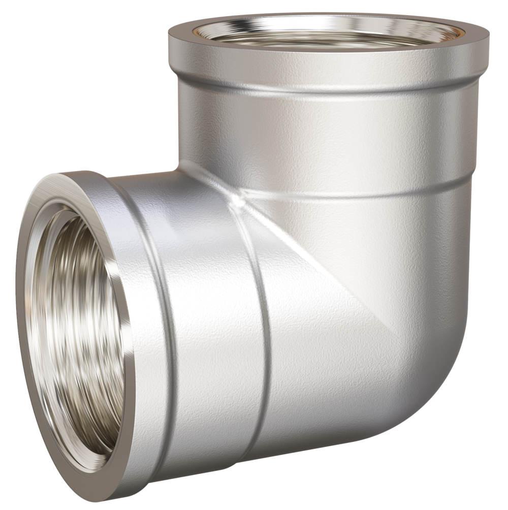 Угол 90 гр DN40 (1 1/2") ВР/ВР латунь никель "LD Pride" LD.67.512.40