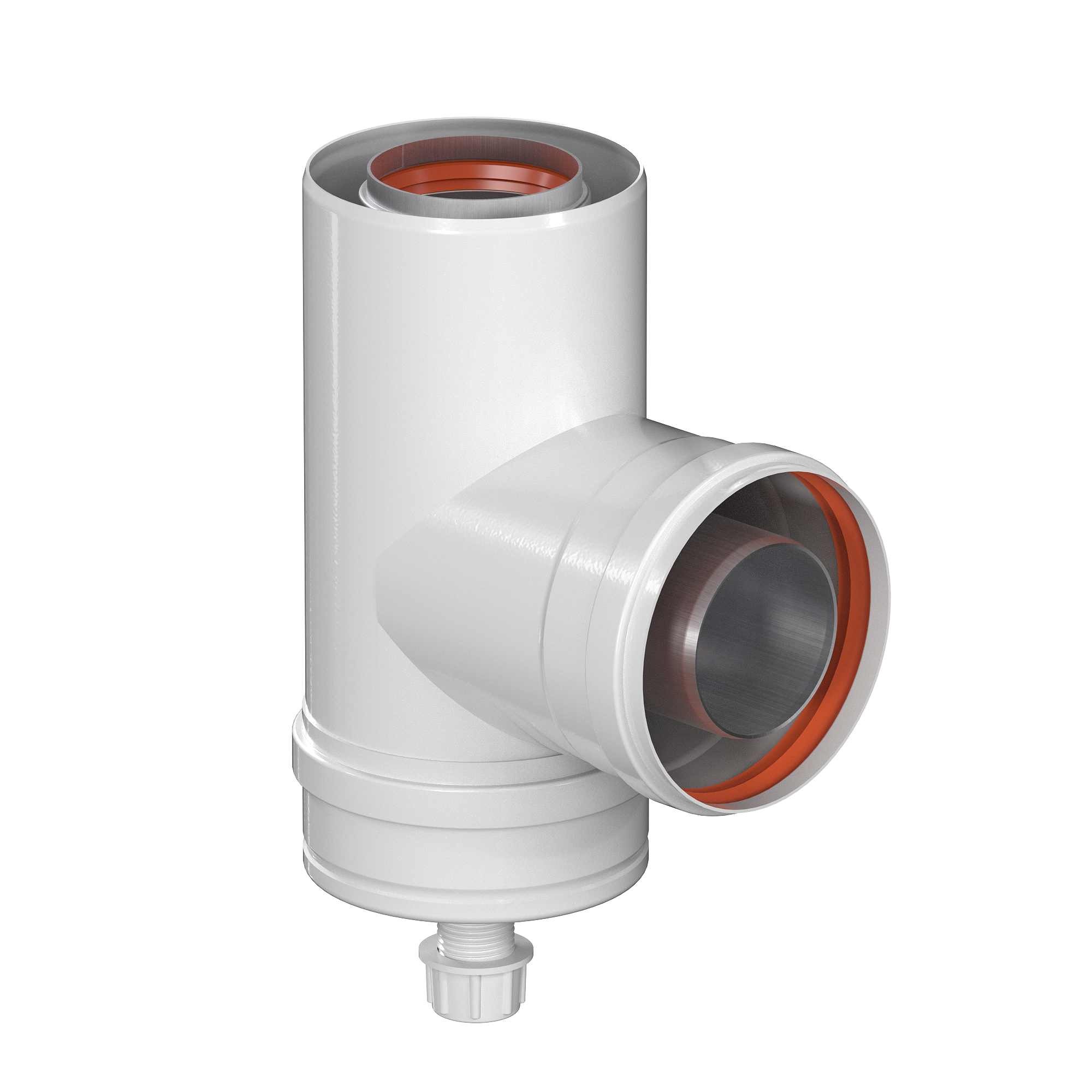 Конденсатоcборник Т-образный D 60/100 штуцер 1/2" KRATS (TR.6060)