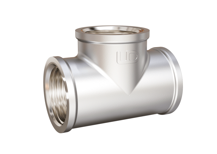 Тройник DN25 (1") ВР/ВР/ВР латунь никель LD Pride (LD.67.514.25)