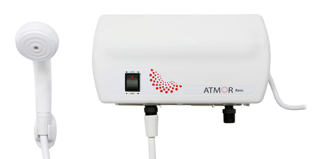Электрический водонагреватель проточный Atmor Basic 3.5 душ