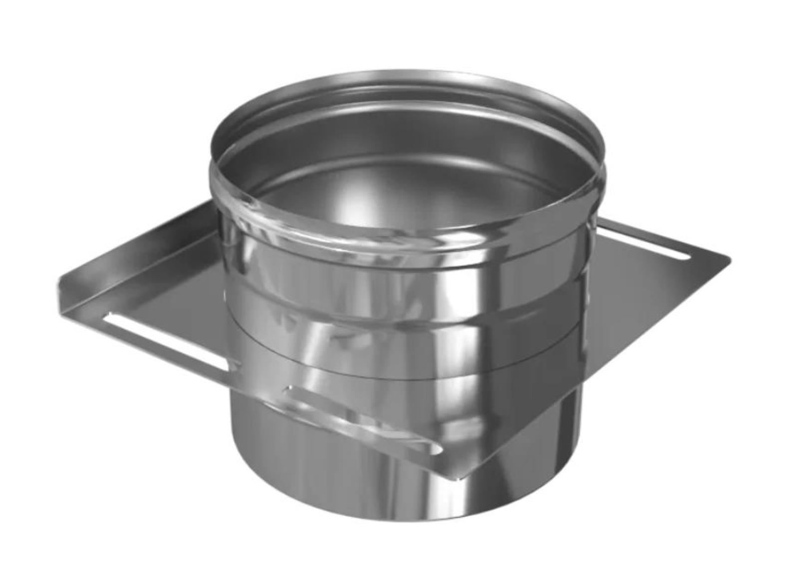 Площадка монтажная одностенная (439/0,8 мм)  Ф130 (FERRUM)