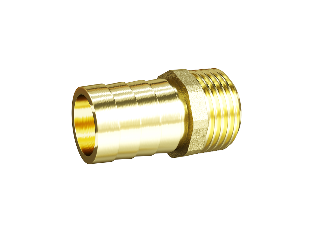 Штуцер для шланга Дн20х3/4” НР латунь LD Pride (LD.65.395.1.20x20L)