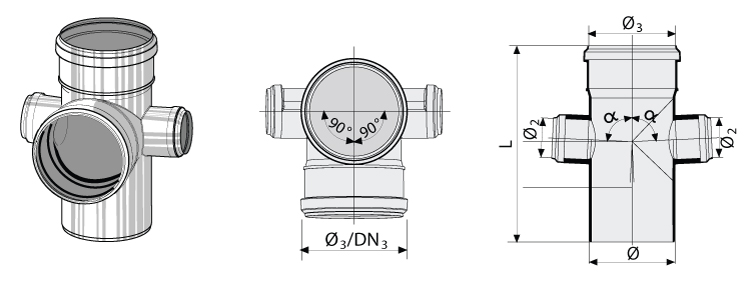 Крестовина ПП 2-х плоск. 110х110х50х50/87 СИНИКОН (512037.R)