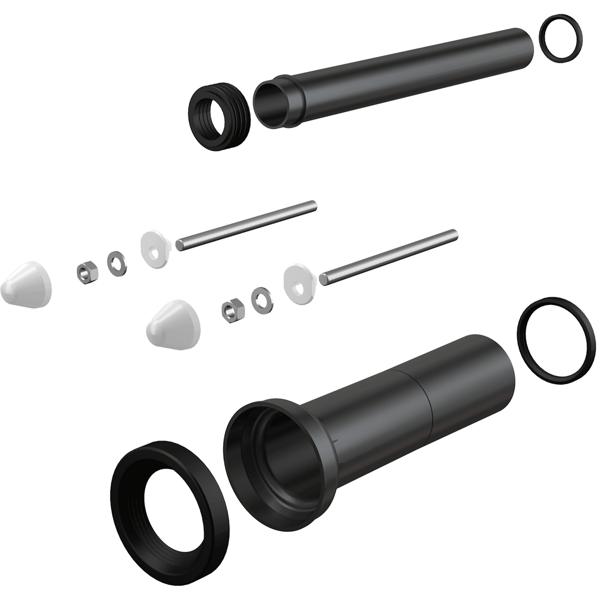 Комплект принадлежностей к унитазу с удлиненными деталями ALCA PLAST (M9000)
