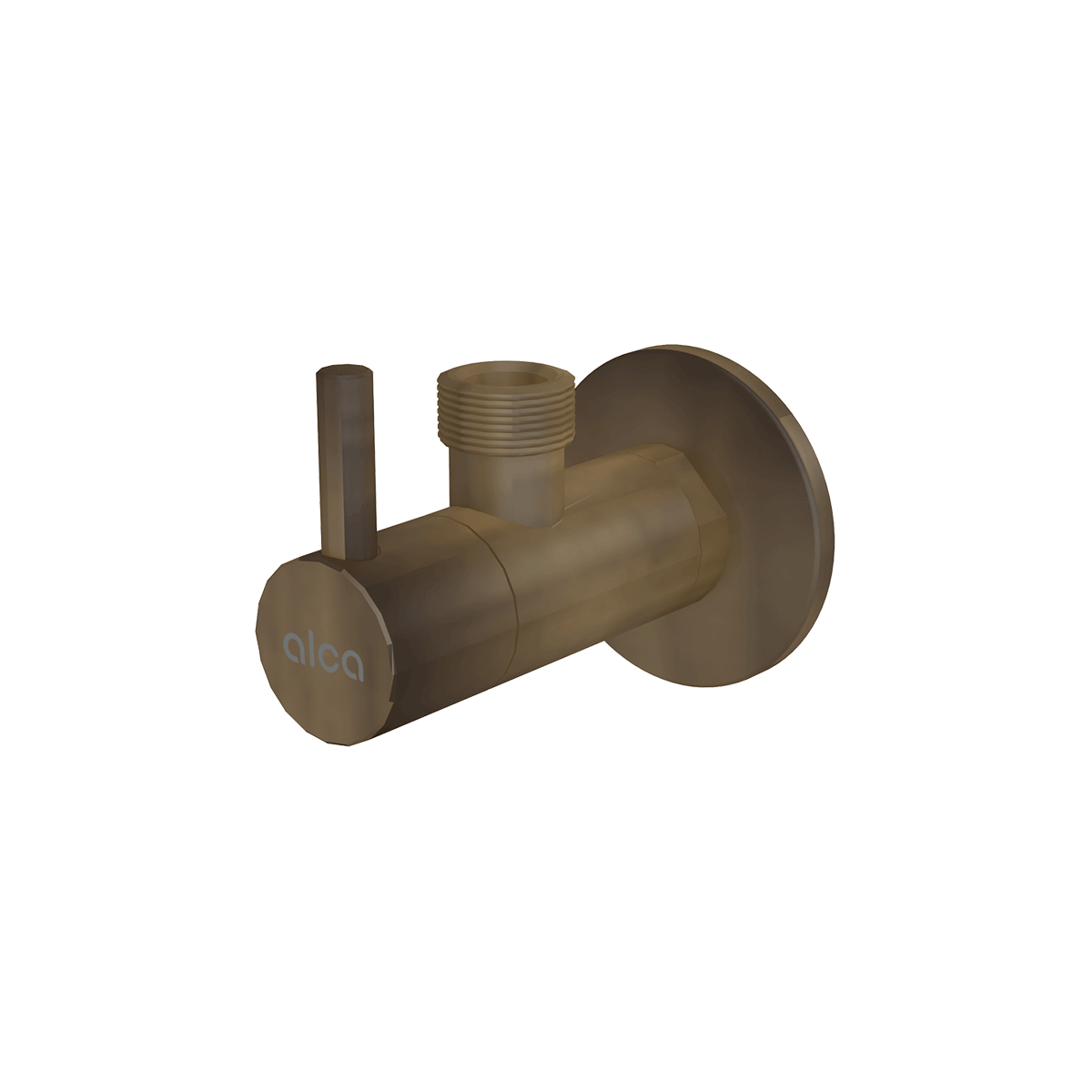 Угловой вентиль с фильтром 1/2" × 1/2", круглый, антик ALCA PLAST (ARV003-ANTIC)