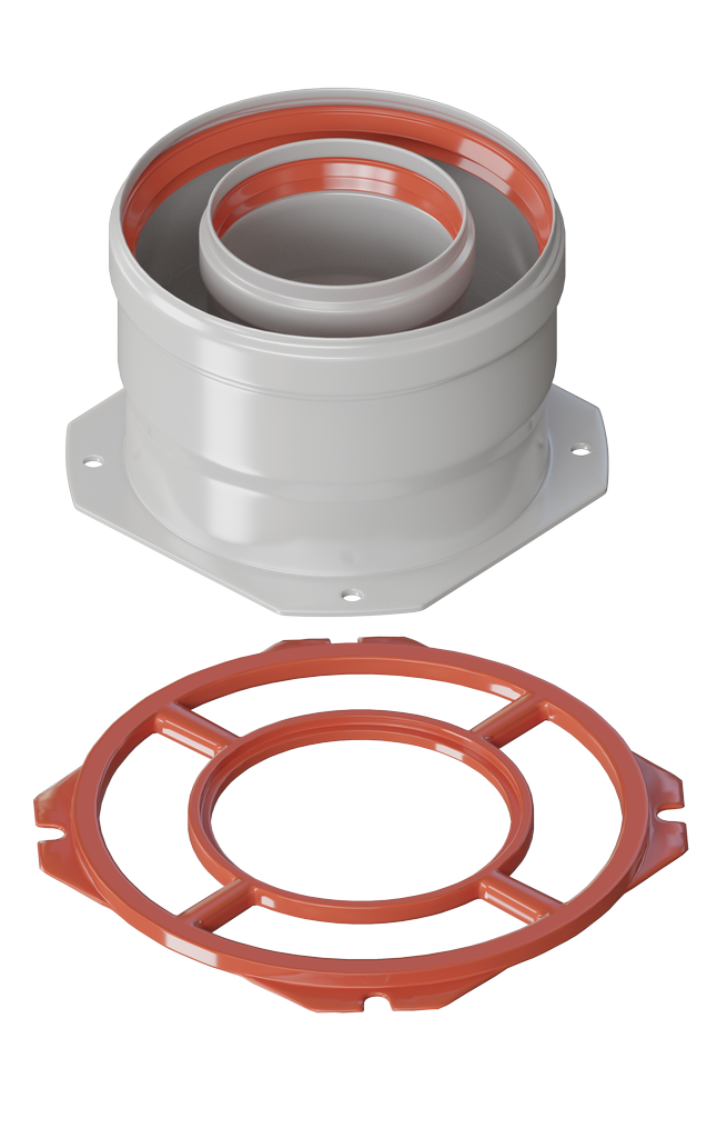 Адаптер вертикальный коакс. 60/100 (Immergas)
