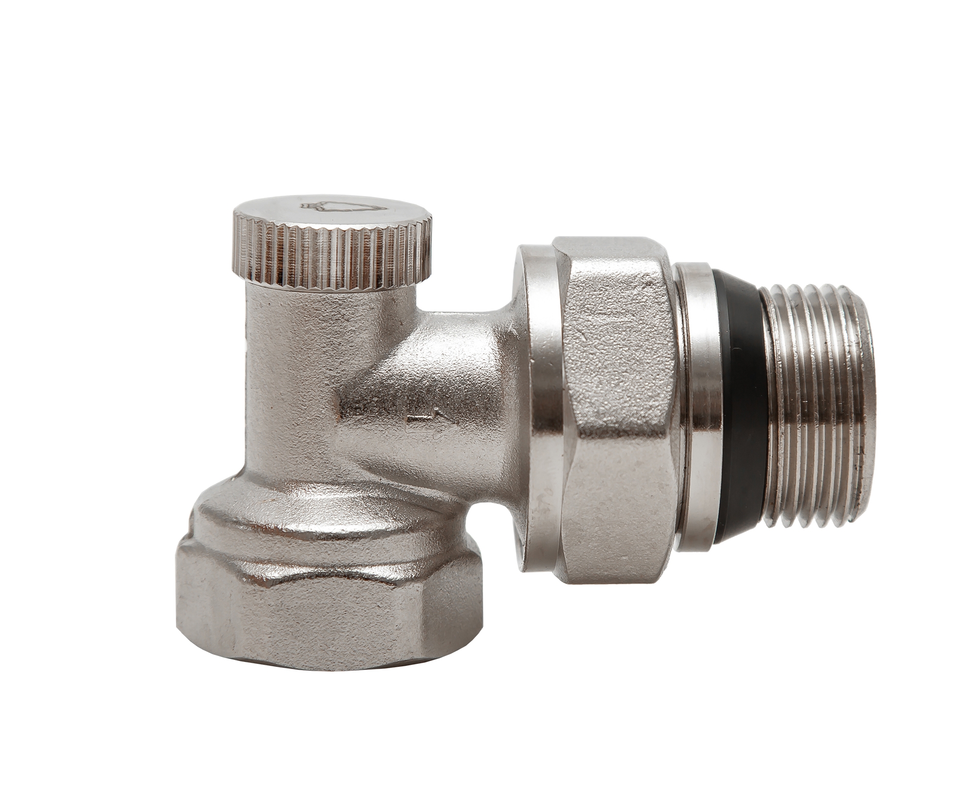  Запорный радиаторный клапан 1/2" Arrowhead Element, угловой, Ду15 (215122) (с уплотнительным кольцом)