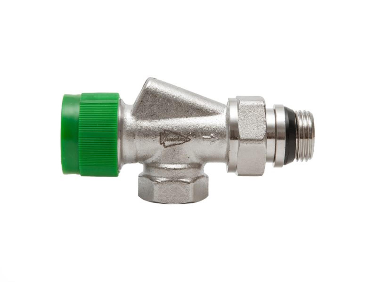 Термостатический радиаторный клапан 1/2" Arrowhead Element, осевой, с преднастройкой Ду15 (212222) (с уплотнительным кольцом)