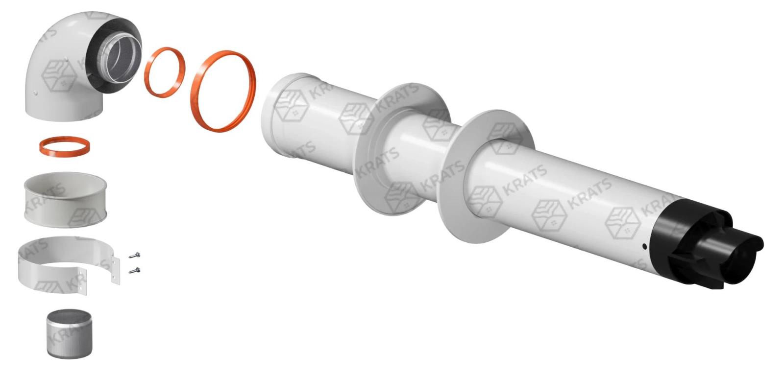 Комплект дымохода KRATS 60/100 KTS-01B-075