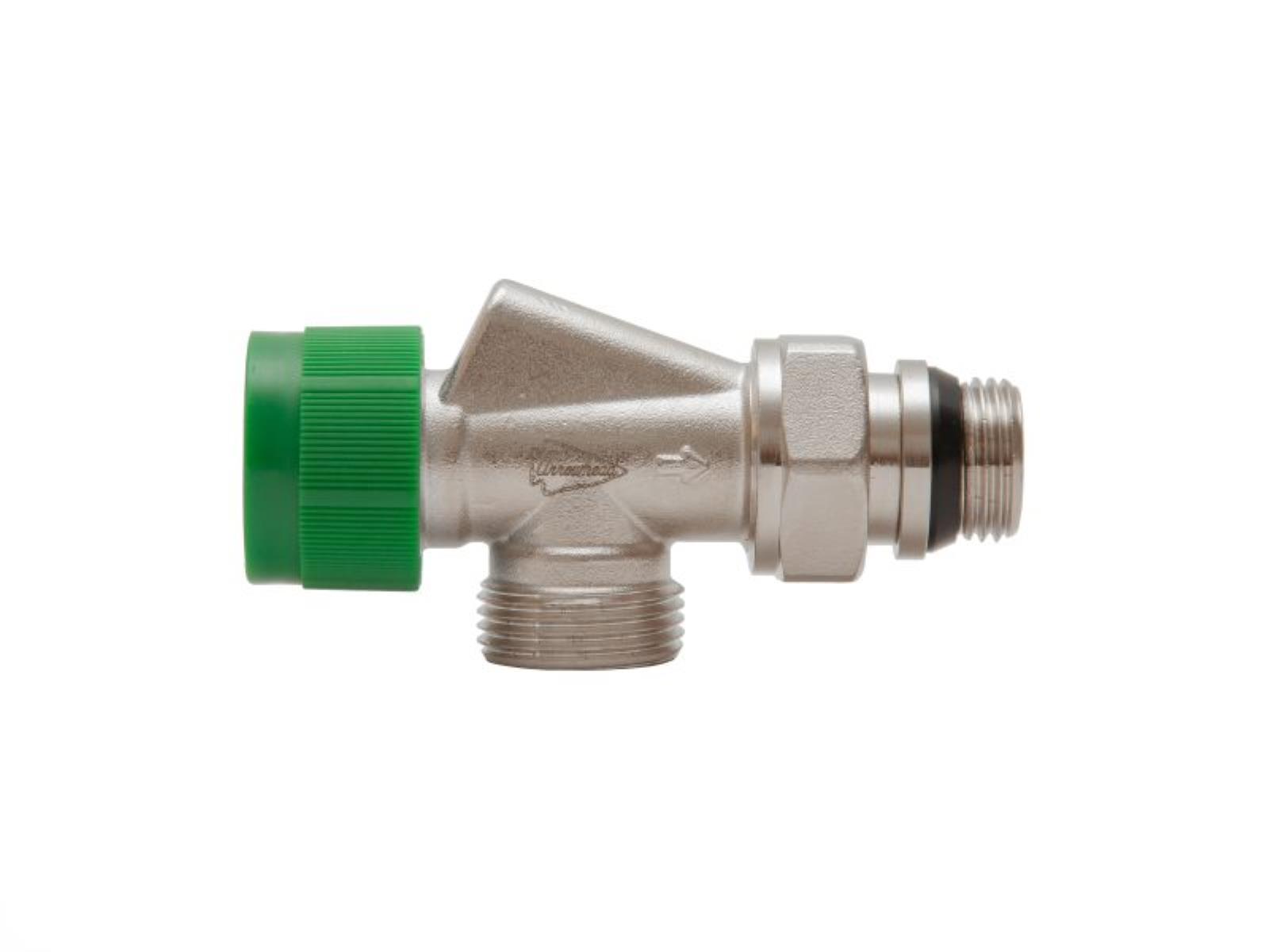 Термостатический радиаторный клапан 1/2" Arrowhead Element, осевой, с преднастройкой Ду15 (212222CH) евроконус