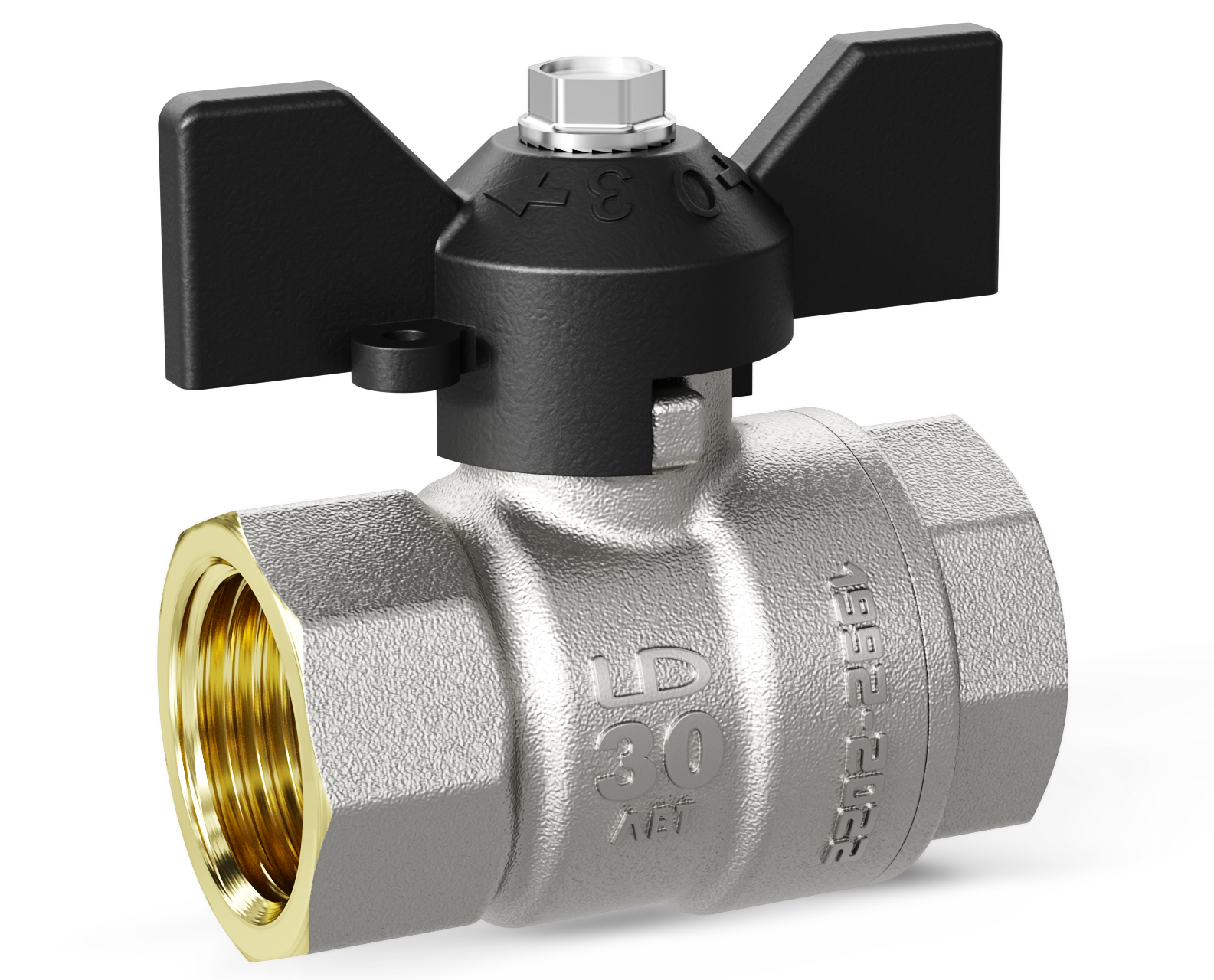 Кран шар.32.Внут-Внут.Р 1 1/4" бабочка "LD Pride" (новый)