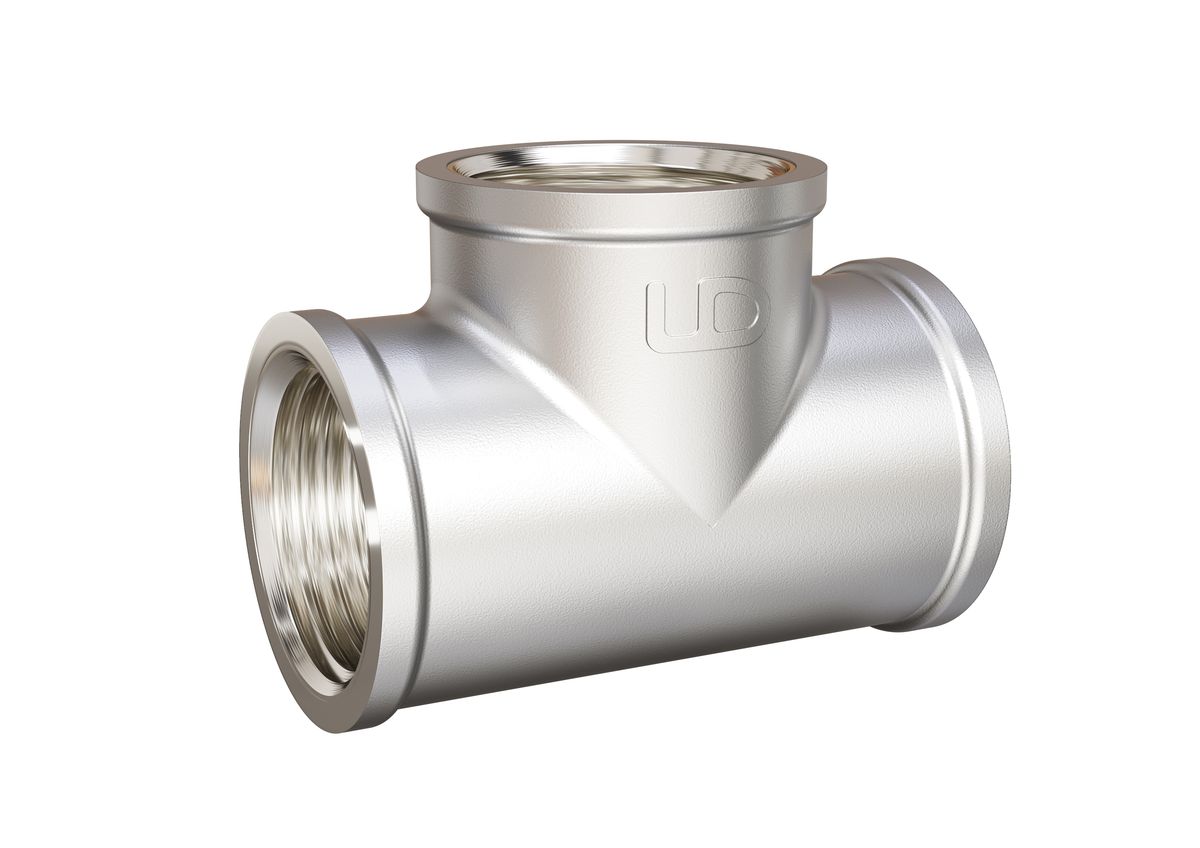 Тройник DN40 (1 1/2") ВР/ВР/ВР латунь никель LD Pride (LD.67.514.40)