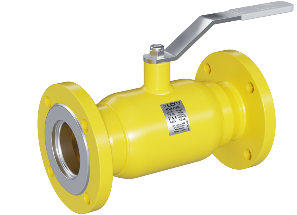 Кран шаровый LD КШЦФ Gas 150,016.П/П.02. из стали 20 Ду150 Ру1,6МПа Полнопроходной 410мм