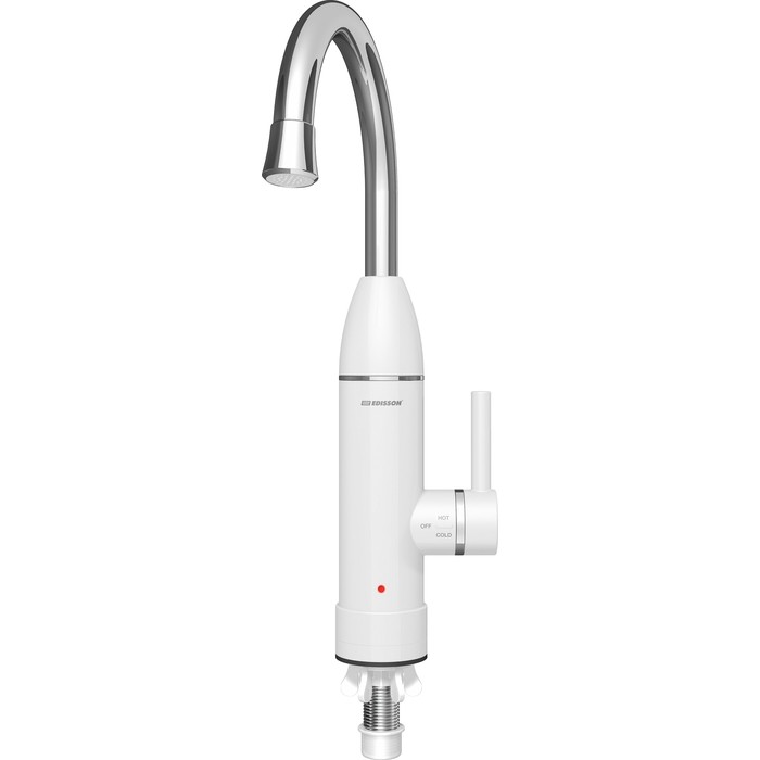 Электрический водонагреватель проточный Смеситель ЭВН EDISSON проточный Mini 3000 (белый)