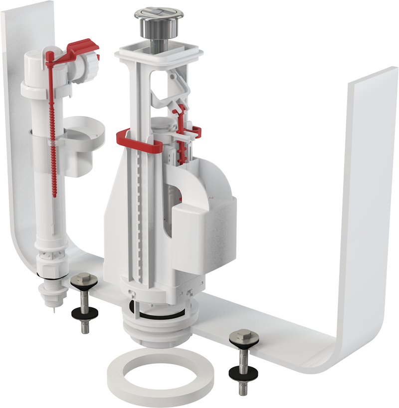 Выпускной комплект с двойной кнопкой ALCA PLAST (SA08AS 1/2" CHROM)