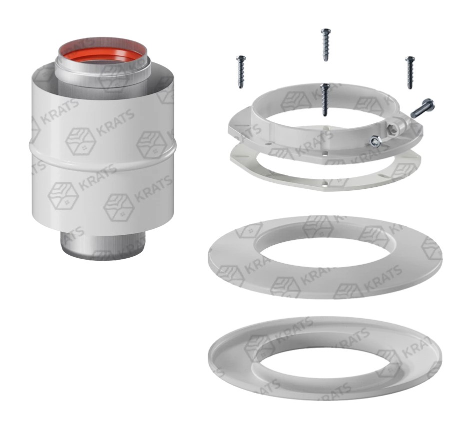 Адаптер вертикальный коакс. 60/100 (FERROLI) KRATS (VA-02FR)