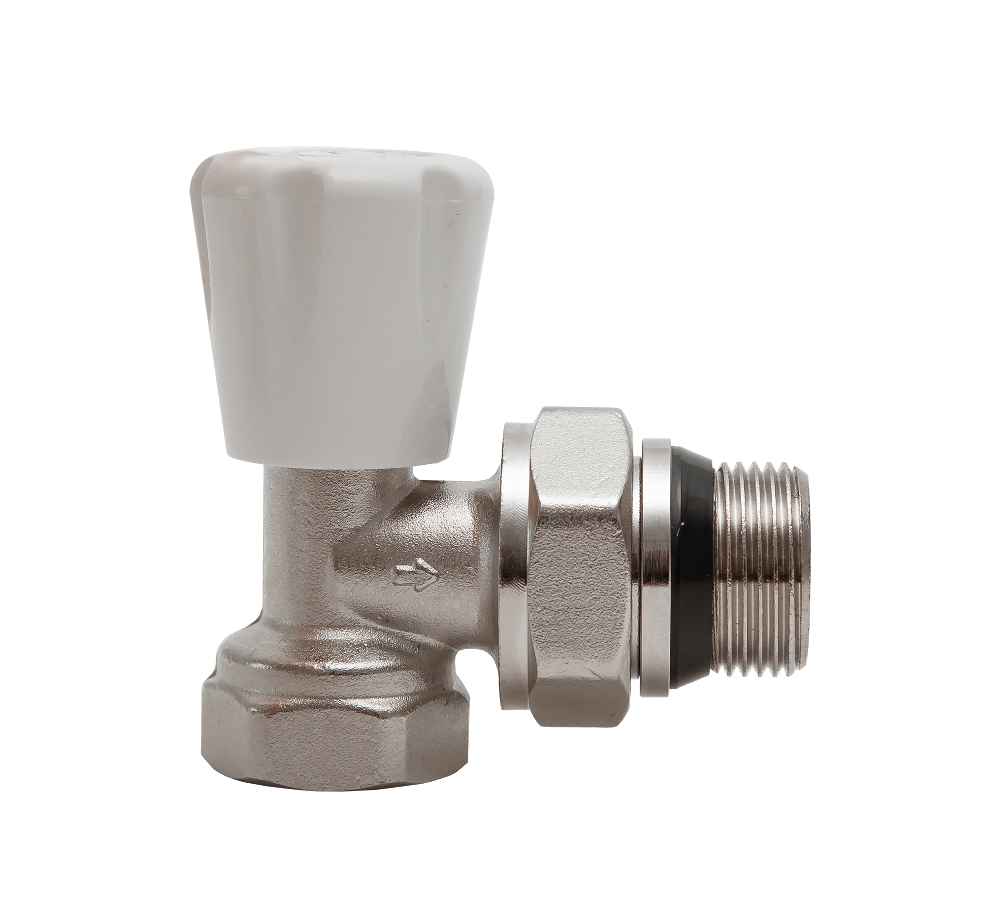 Радиаторный клапан ручной 1/2" Arrowhead Element-M, угловой , Ду15 (211122) (с уплотнительным кольцом)