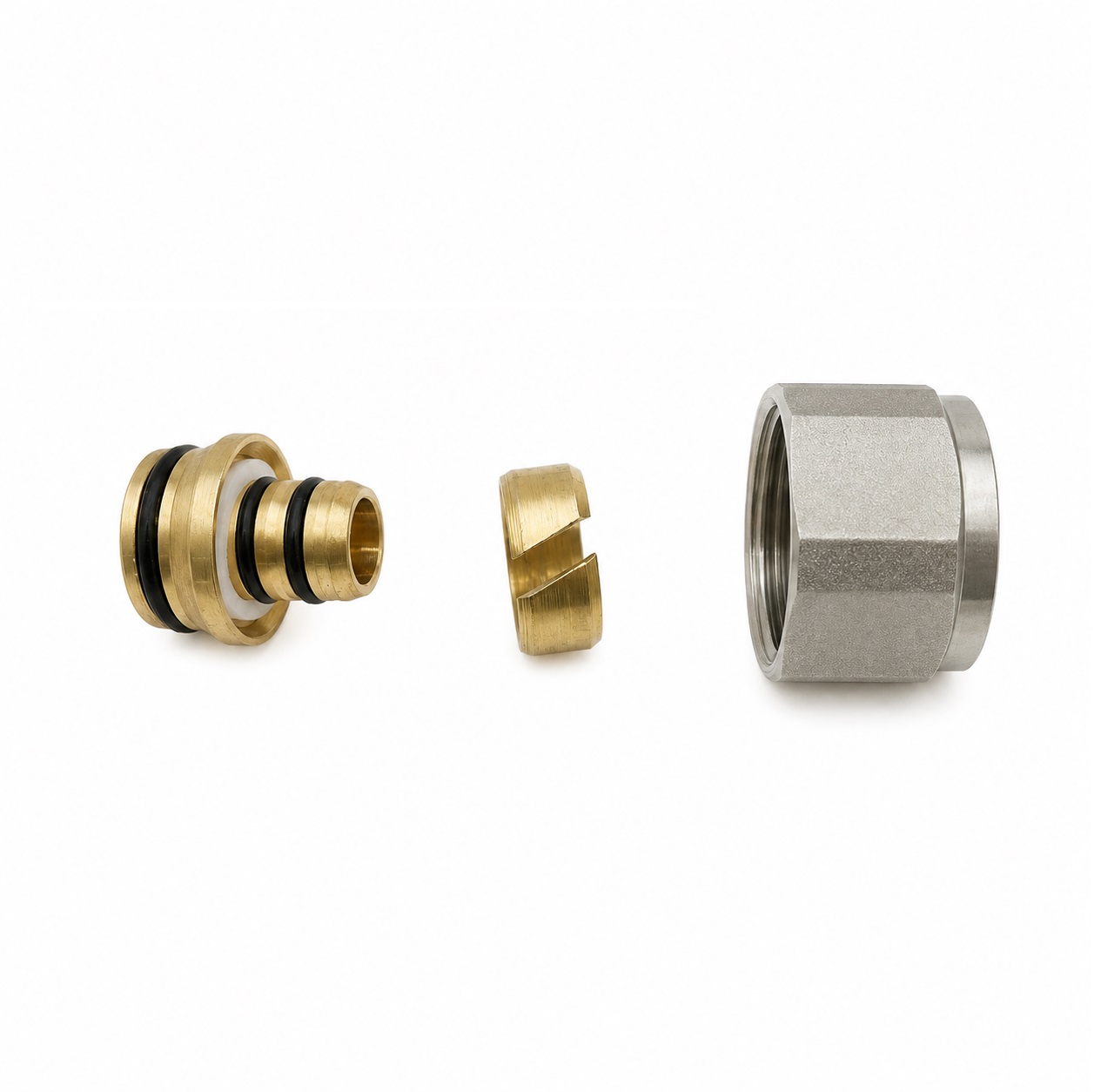 Фитинг Евроконус для трубы, НЕРЖ., 16х3/4"х2,0, ALLFORFIX (MA-SS)