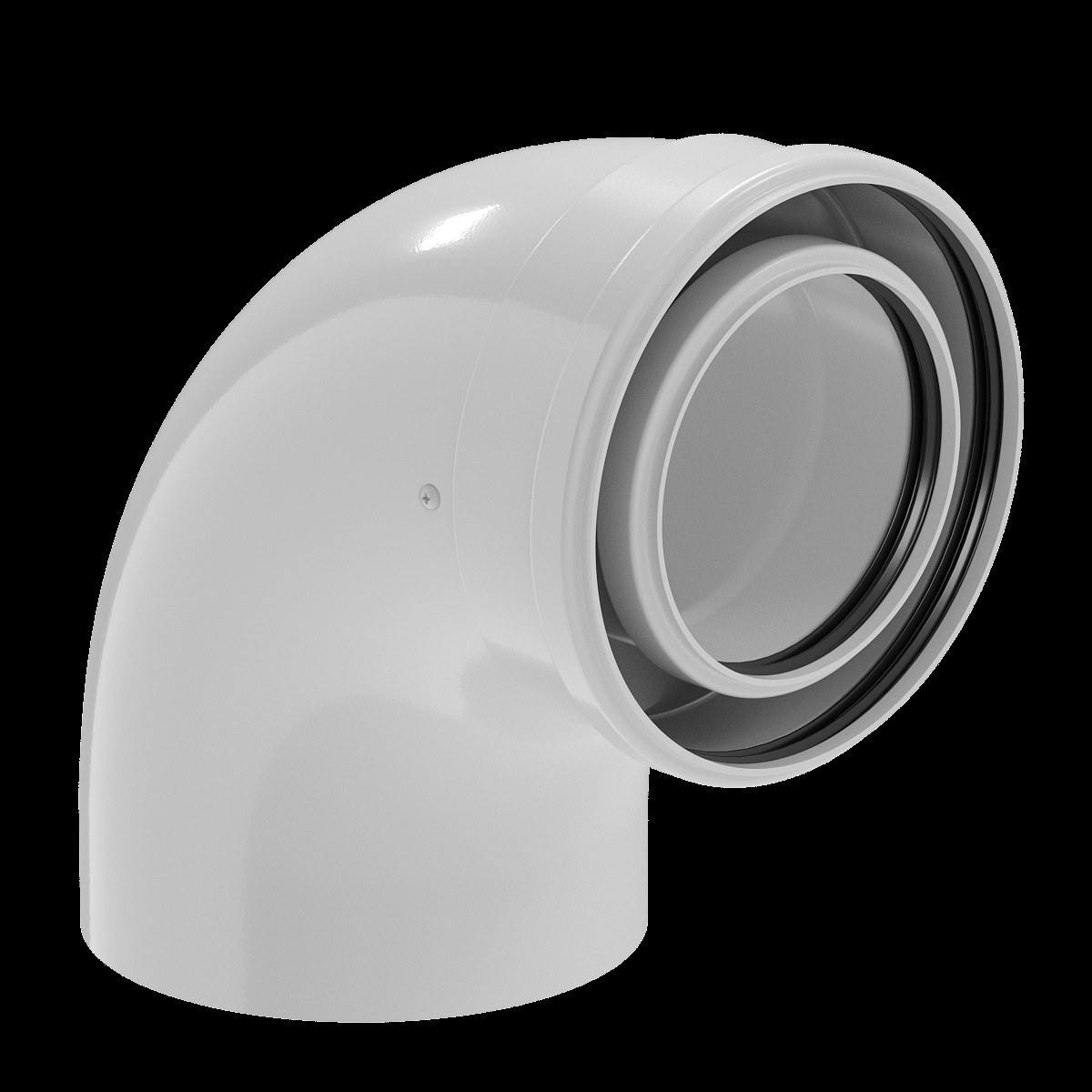 Отвод конденсационный угол 90гр. Ø110/160 KRATS (CW110160-90-LN)