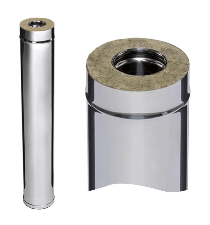 Сэндвич Труба 200*115 1м (нерж.0.5мм+нерж.) (FERRUM)