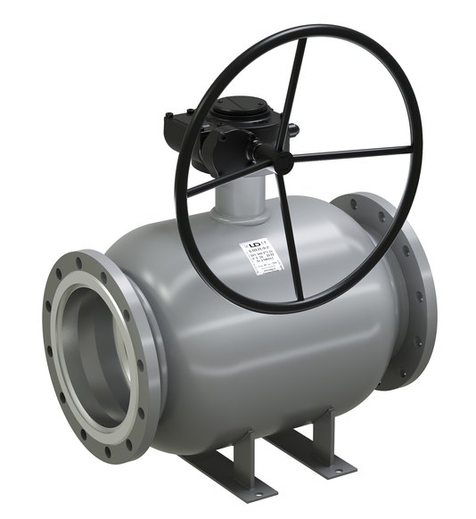 Кран шаровый LD КШЦФР из стали 20 Ду200/150 Ру1,6МПа с редуктором Стандарнопроходной