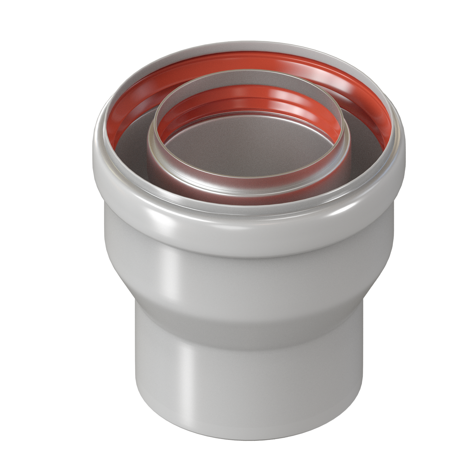 Переход с Ø60/100 на Ø80/125 (алюминий) KRATS (A6-8)