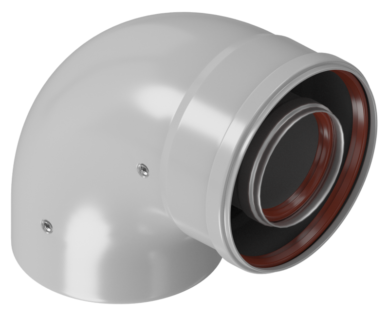 Колено промежуточное 90гр. Ø 80/125 KRATS (CW8-90)