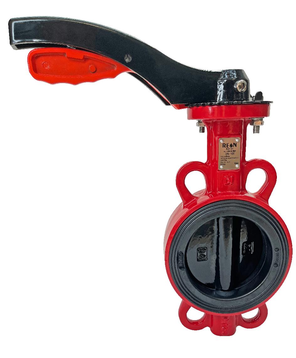 Дисковый поворотный затвор Ду 65 REON тип RSV81RED (PN16, Траб.=115°С, Тmax=130°С) КРАСНЫЙ (065RSV81RED)