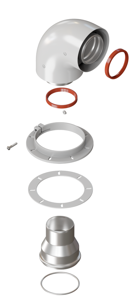 Отвод коаксиальный 60/100 (Navien Deluxe 75/100 стар.) KRATS (K-02N)