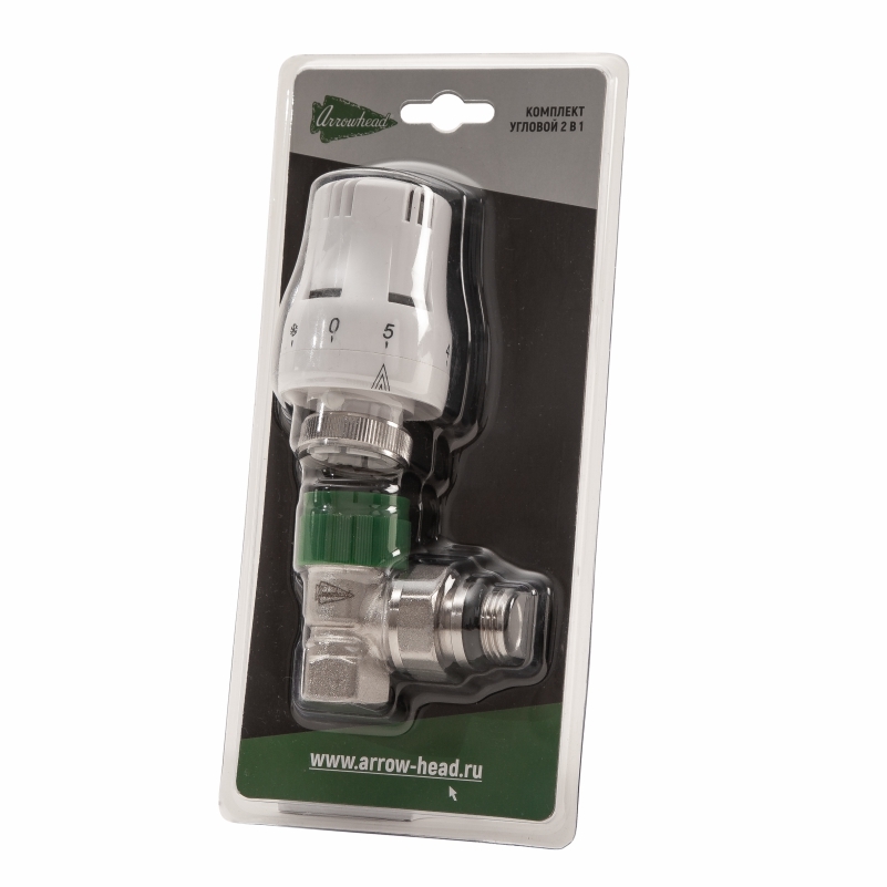 Комплект угловой 2 в 1 ARROWHEAD 1/2" (212122+217002) (BL-202-15)