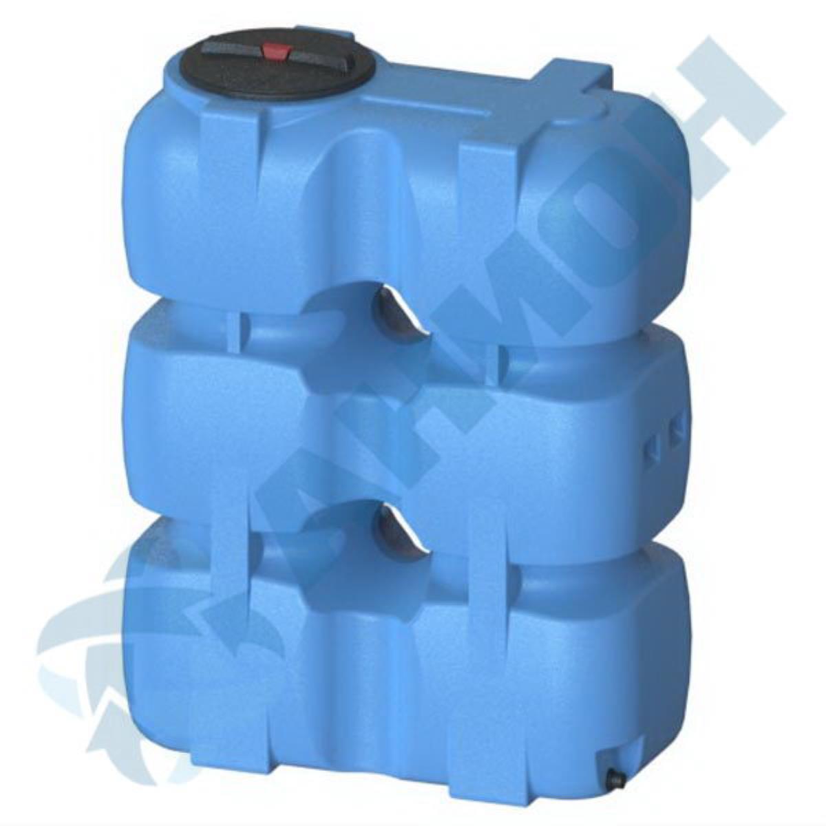 Пластиковая емкость АНИОН Т1000ФК23 прямоугольная 1 000 л с дыхательным клапаном и сливом