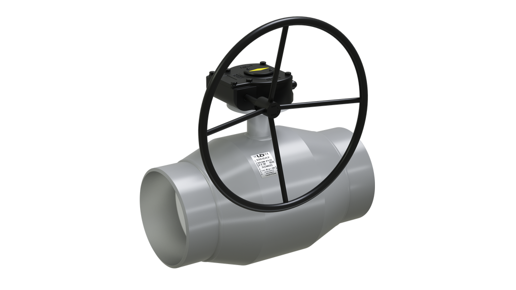 Кран шаровый LD КШЦПР из стали 20 Ду200 Ру2,5МПа с редуктором полнопроходной