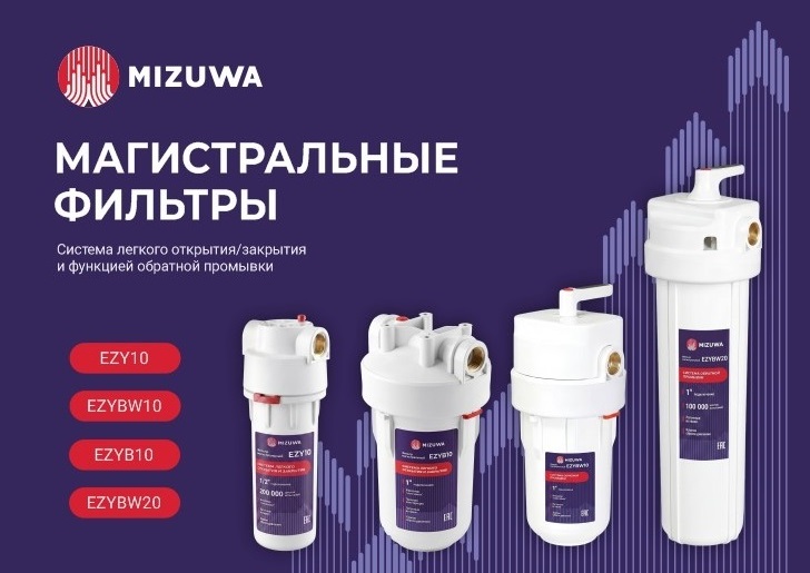 MIZUWA: Новый бренд магистральных фильтров с японской философией и системой легкой очистки.